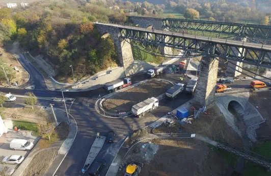 Légifotó a kivitelezésről